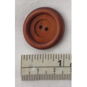 Buttons - 23mm - Brown wood